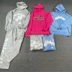 Assorted Hoodies & Sweatpants - Gray, Pink, Blue
